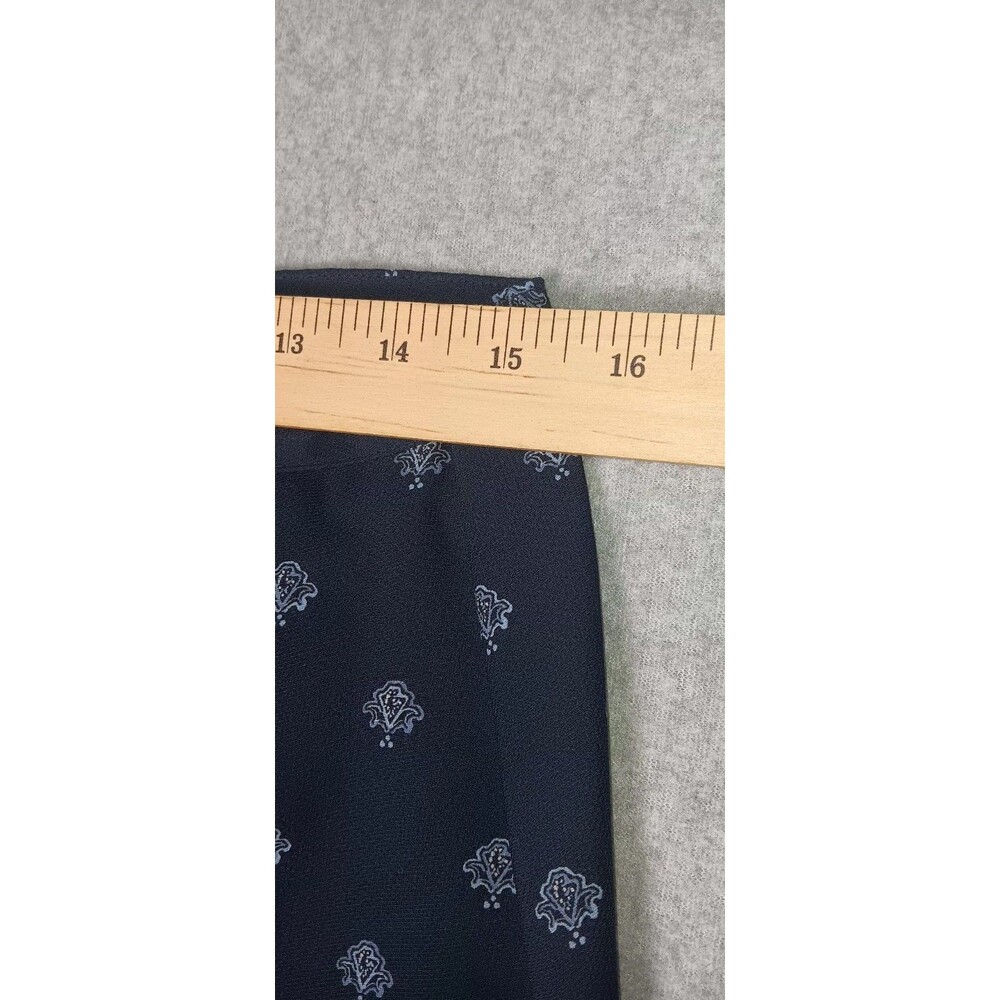 VTG Emma James Liz Claiborne Faux Wrap Maxi Skirt 12 Navy Blue Bandana Festival - Picture 6 of 11